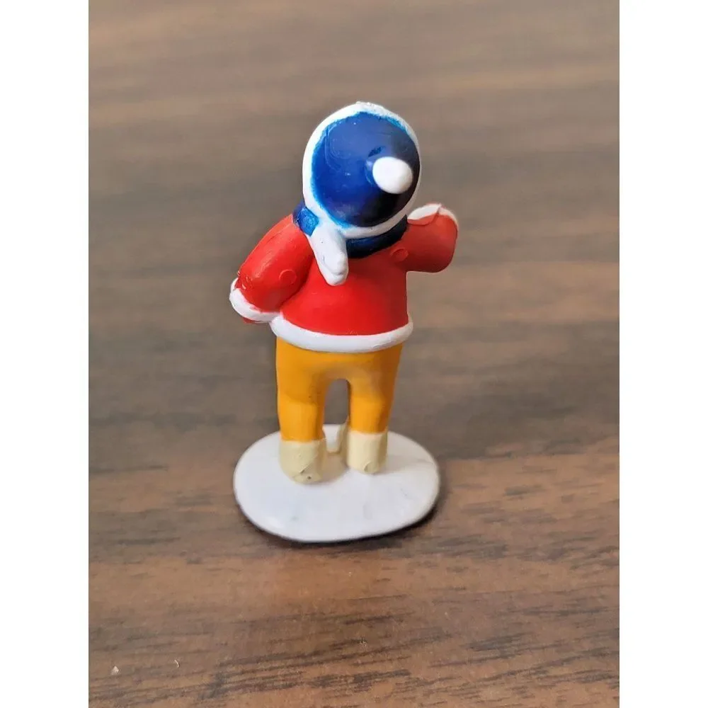 Blue hat kid play‎ Snow Village accessory Xmas decor
